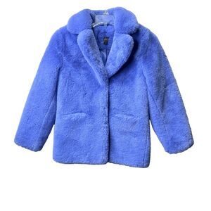 Fabulous Furs By Donna Salyers Kid's Periwinkle Faux Fur Mini‎ Le Mink Jacket